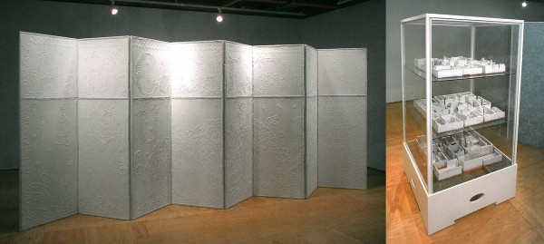The Tomb of Club Z, 2006, (screen on left, vitrine on right)