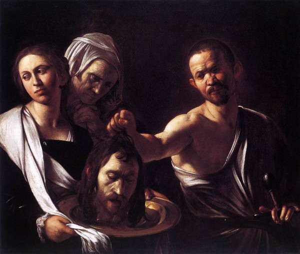 Caravaggio. "Salome with the Head of John the Baptist." 1607. Image retrieved on Wikipedia at: http://upload.wikimedia.org/wikipedia/commons/1/1a/CaravaggioSalomeLondon.jpg