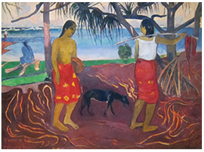 Paul Gauguin, Under the Pandanus (I Raro te Oviri), 1891, Oil on canvas 
