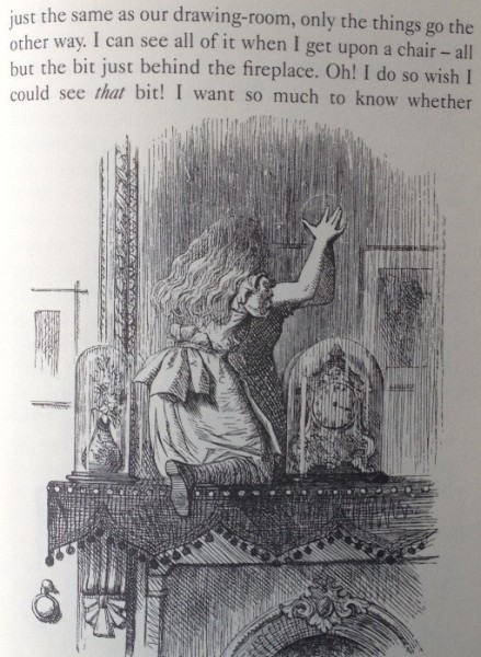 “Looking-Glass House,” Through the Looking Glass, illustration by John Tenniel.