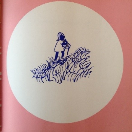 The World Is Round, Rose taking chair up the mountain. Illustration by Clement Hurd.
